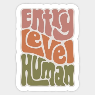 Entry Level Human Word Art Sticker